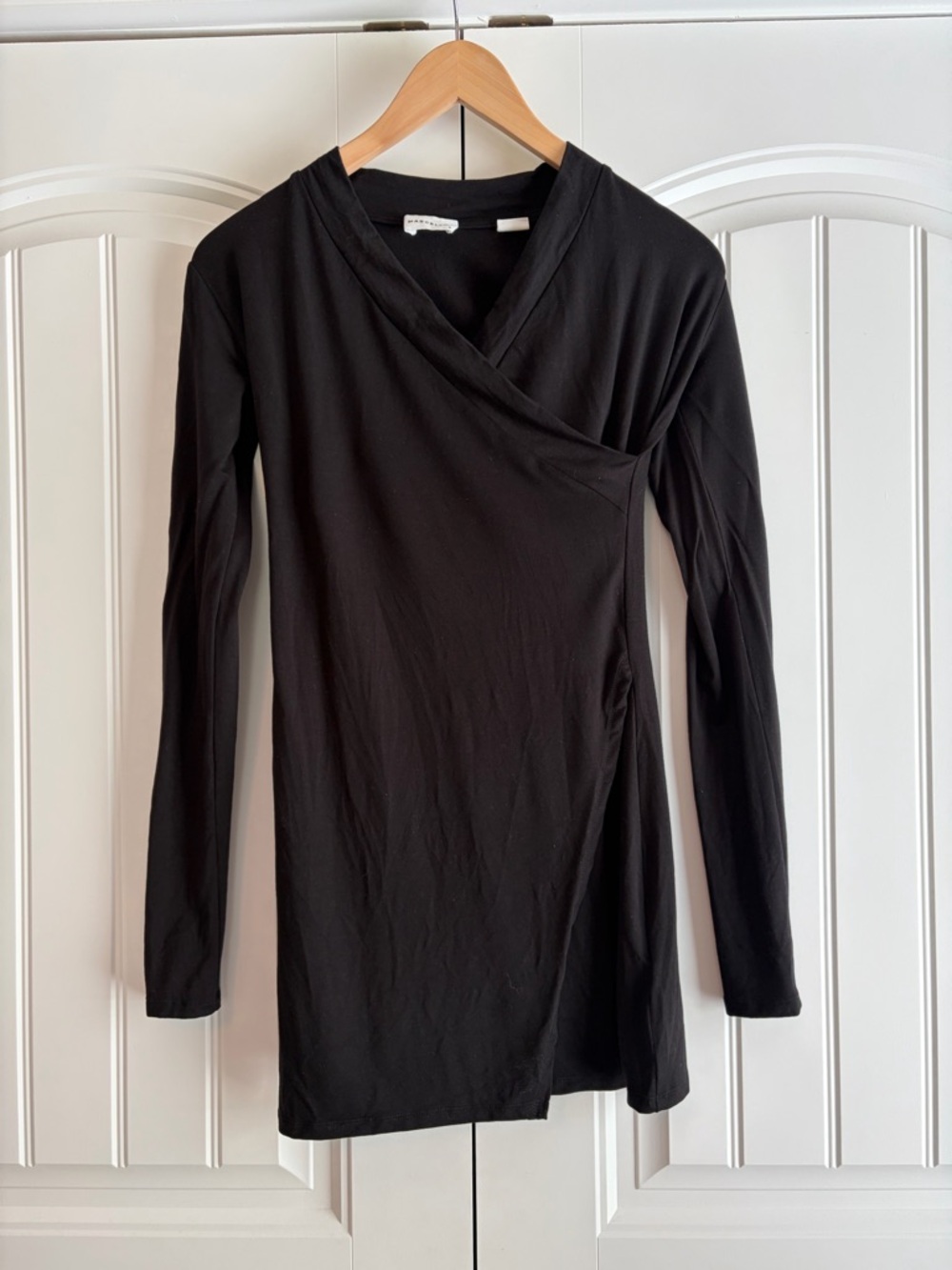 Marcella NYC Loeb Tunic Long Sleeve Black Women's Size Small Tencel Blend